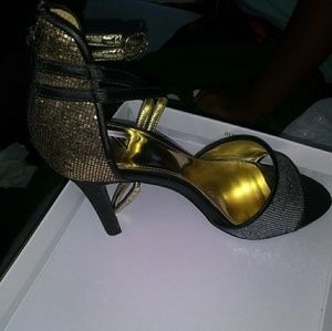 Black and sliver heels